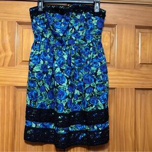Kimchi Blue Strapless Sweetheart Sundress Blue